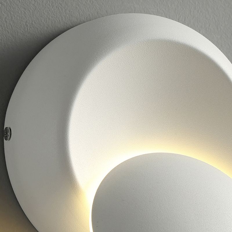 Round Shape Metal Wall Sconces Modern 1-Light Wall Mount Light Fixture