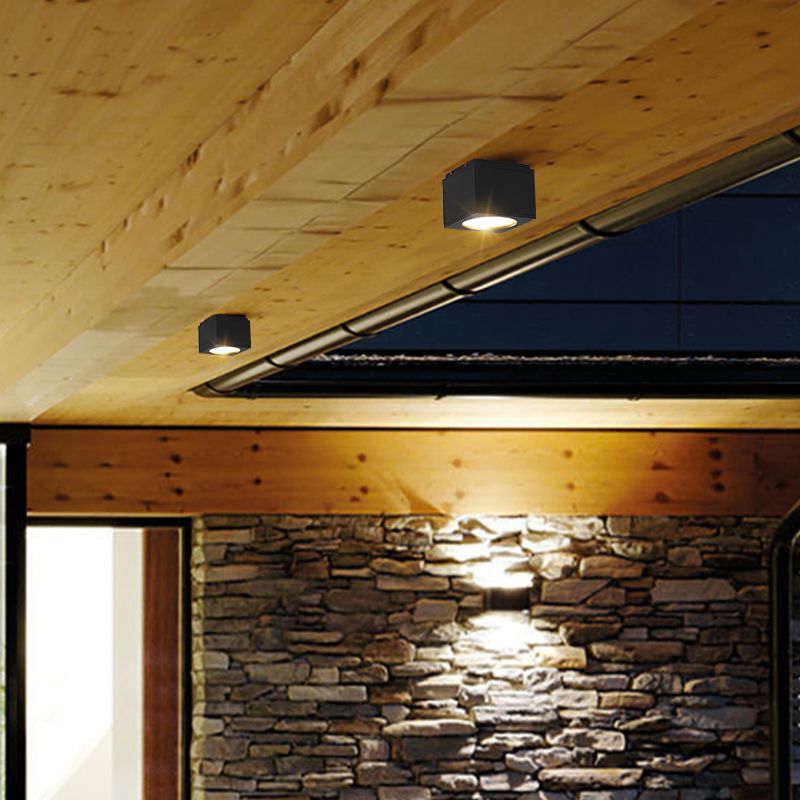 1-Light Flush Mount Einbauleuchte Traditionelle Quadratische Einbaulampe mit Acryl-Schatten