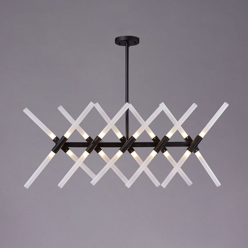 Minimalismo de vidrio ligero de la isla 20 accesorios de iluminación colgante para el comedor para el comedor