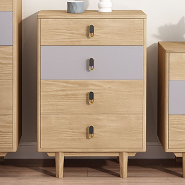 Modern Wooden Chest with Straight Legs and Drawers Accent Chest