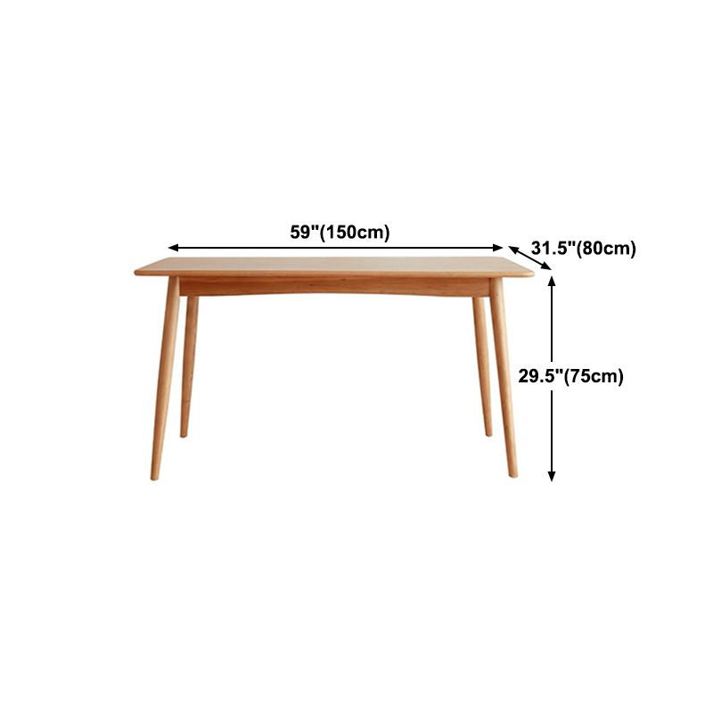 Solid Wood Industrial Dining Table Rectangle Standard Dining Table for Kitchen