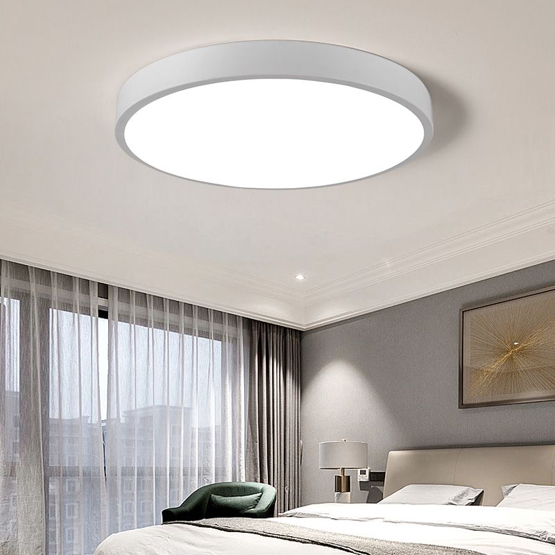 Lámpara de techo minimalista de montaje empotrado, luz de techo LED para sala de estar, habitación de niños