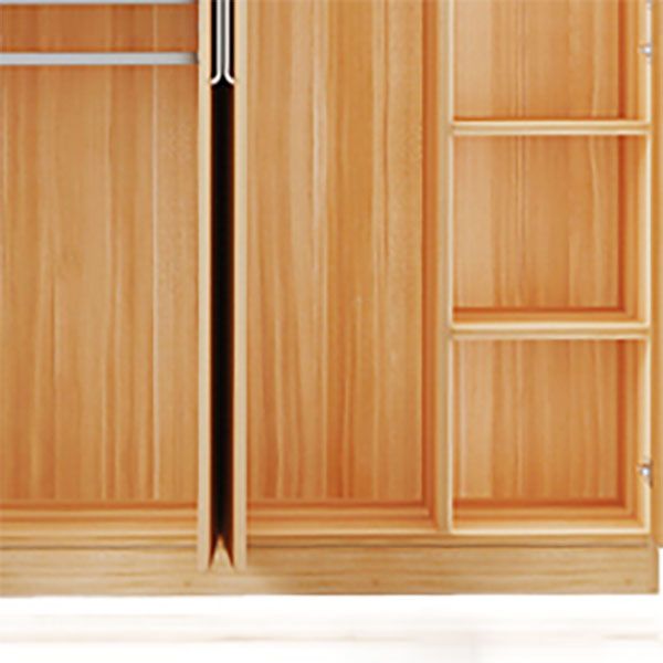 Contemporary Style Wardrobe Armoire Wood Combination Armoire for Bedroom