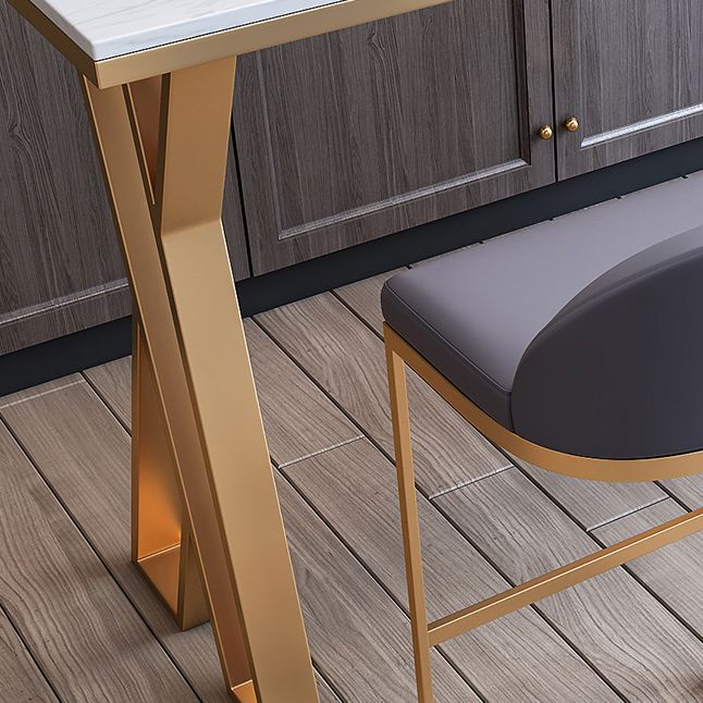 Contemporary 1/2/3/5/7 Pieces Bar Table Set Rectangle Stone Bar Table with Bar Stool