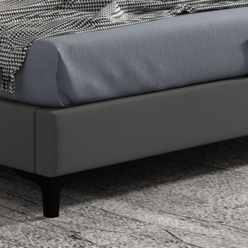 Lift Up Storage Bed Upholstered Wood Bed Frame with Headboard