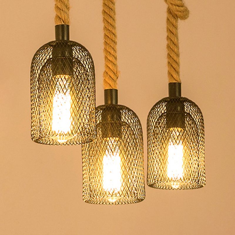 Industrial Wooden Island Light Household Hanging Lighting Fixture