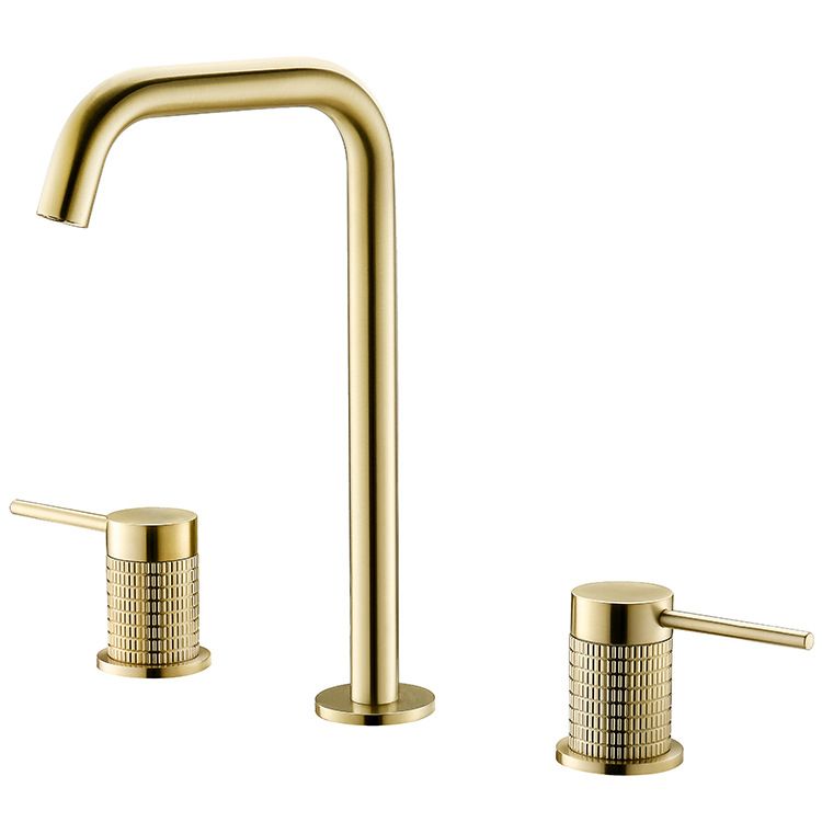 Luxury 8.97" H Vanity Sink Faucet Circular Lever Handle Basin Faucet