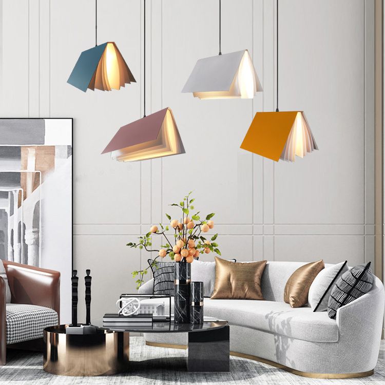 Forme de livre de style nordique Colron Macron Modern Metal 1 Kit d'éclairage de la tête pour la cuisine