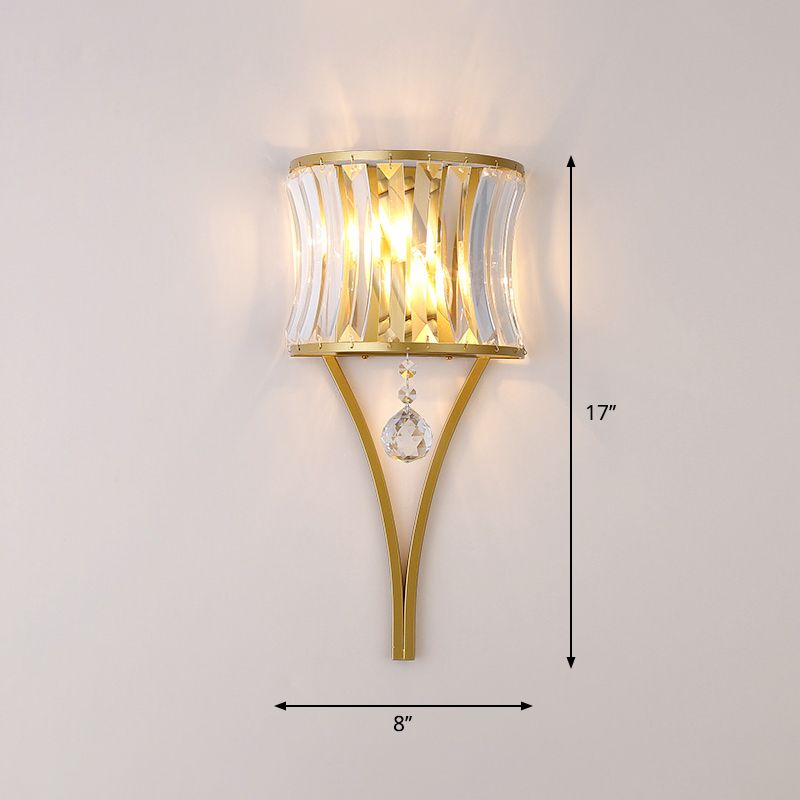 Crystal Flush Flush Murce Murce Traditional à 1 Light Moucle de chevet Mont d'éclairage