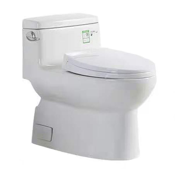 Modern Ceramic Siphon Jet Toilet Bowl Floor Mount Flush Toilet with Toilet Seat