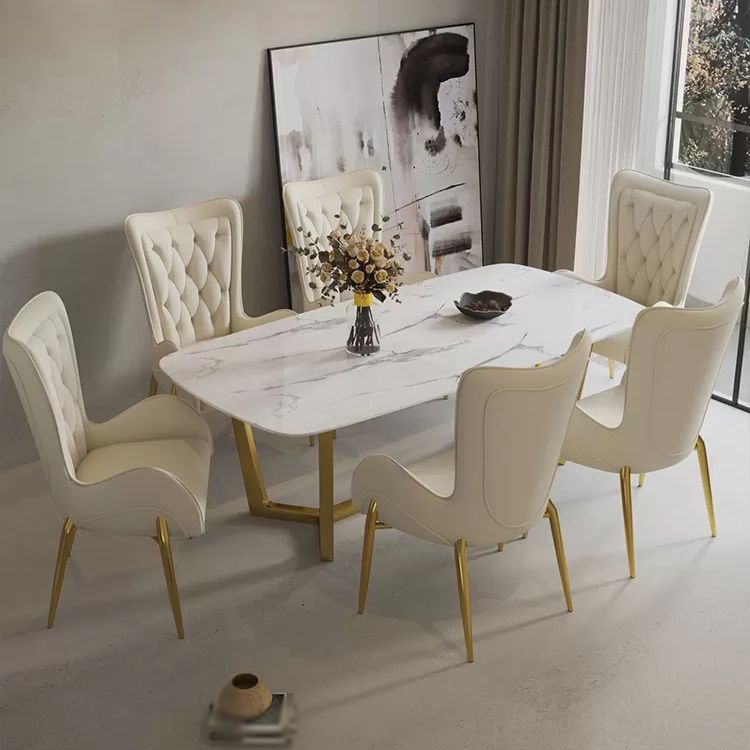 Nordic Style Metal Speisezimmer Sessel Flügelback Side Stuhl für den Heimgebrauch