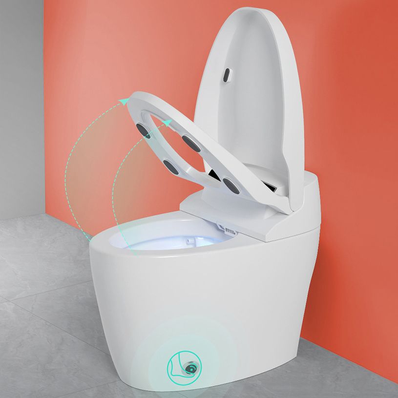 Modern Heated Seat Flush Toilet Floor Mount White Toilet with Toilet Seat