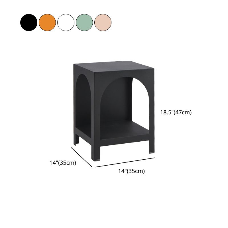 Modern Style Bookcase 13.78" Wide Metal Closed Back Bookshelf for Home