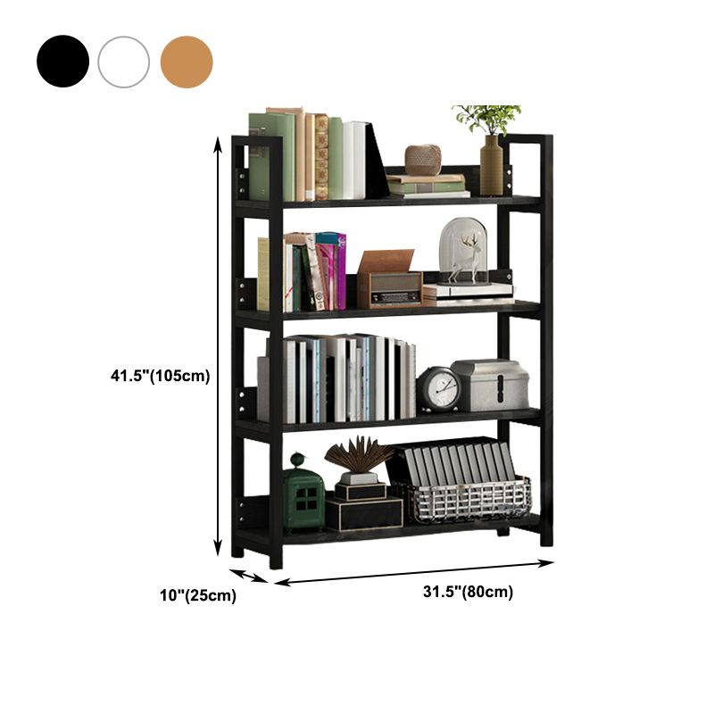Open Multi-layer Bookshelf Modern Steel Wood Home Living Room Bookcase
