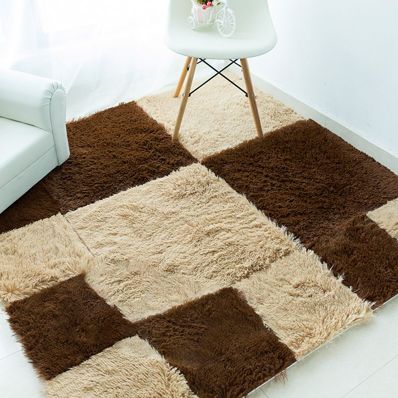 Basic Carpet Tiles Solid Color Shag Square Bedroom Carpet Tiles