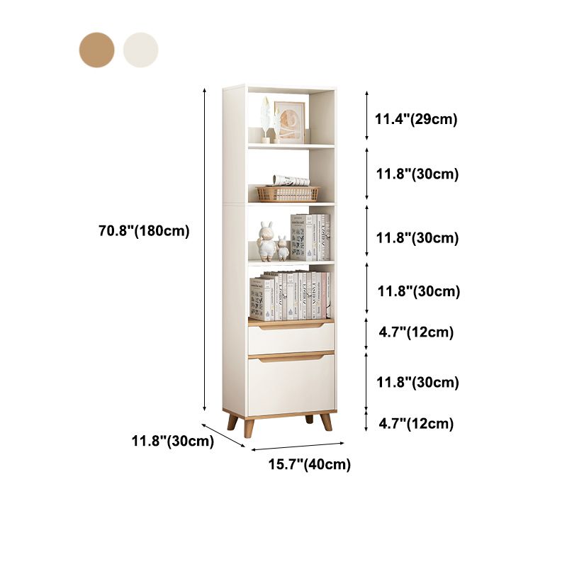 Open Back Bookcase Contemporary Engineer Wood Bookshelf for Home Office