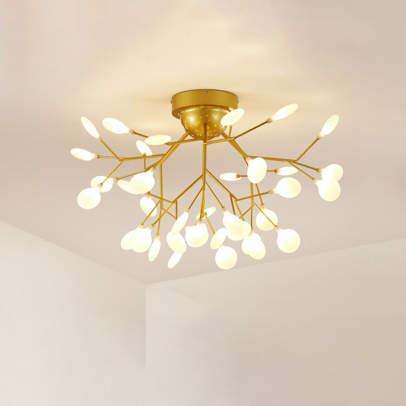 Modern Style Branch Flush Mount Metal Ceiling Light for Bedroom