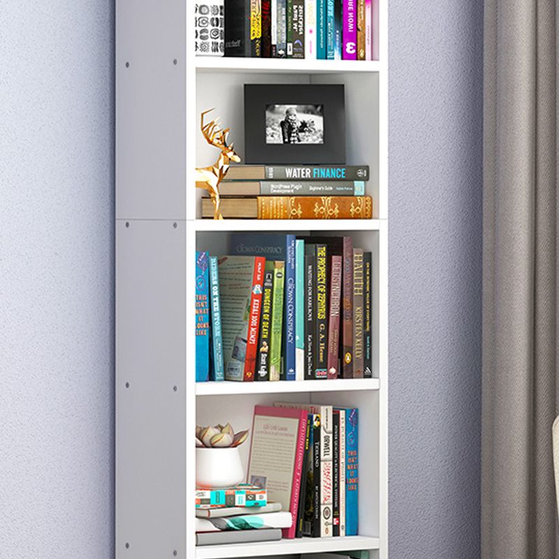 Modern Style Bookcase Closed Back Rectangular Shelf Bookcase for Study Room