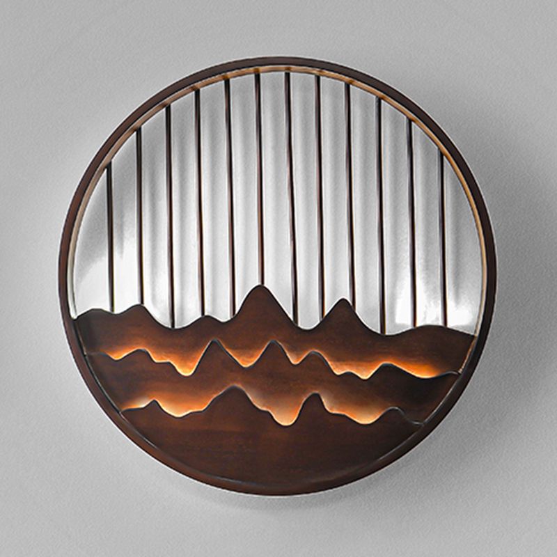 Modern Style Wooden Wall Sconce Simple LED Wall Mount Lamp for Living Room