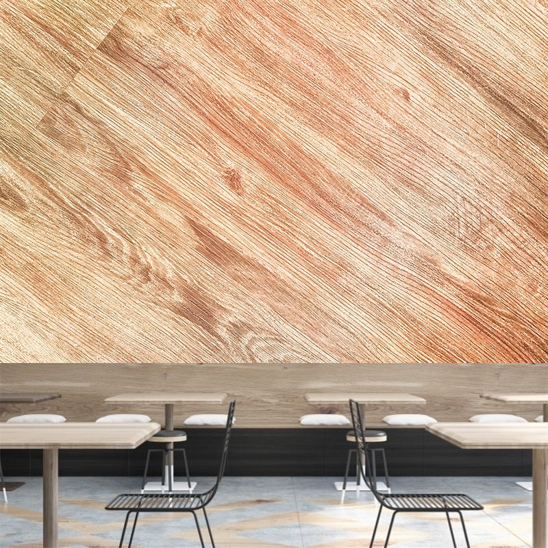 Environment Friendly Wall Mural Industrial Wood Textured Pattern Wall Covering