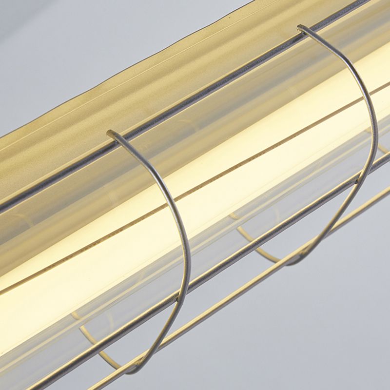 Industrial Style Iron Hanging Lamp Cylinder Shape Island Light for Dining Table