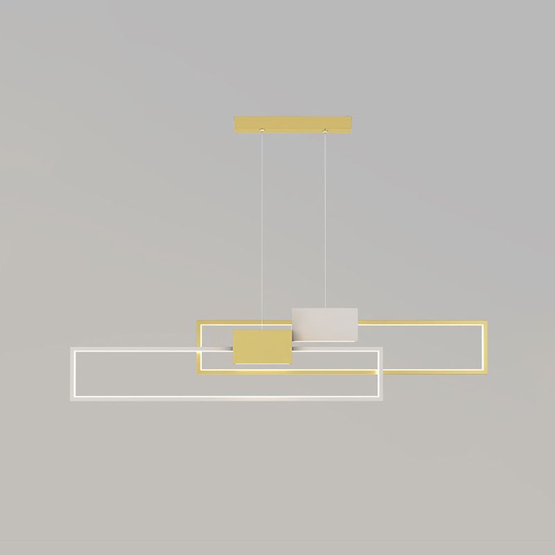 Linear Shape Island Lights Contemporary Style Metal 4 Light Island Pendant Lights