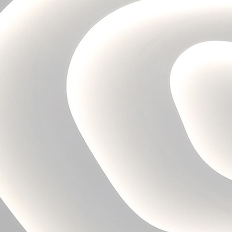 1-Light Geometrische Schatten Bündig Mount Moderne Einfache Style Flush Mount Deckenleuchte in Weiß