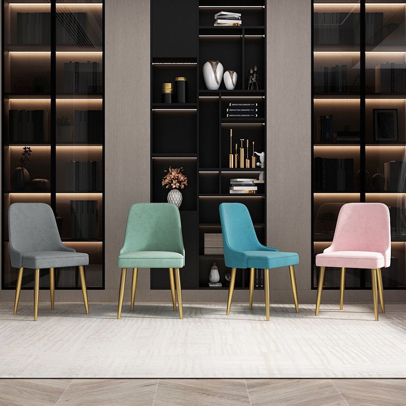 Sedie da pranzo in stile glam da cucina sedia a bracciole con gambe metalliche