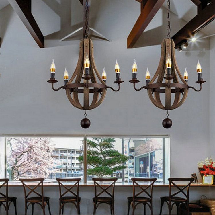 Candle-Style Chandelier Lighting Fixtures Traditional Multi-Head Suspension Light Restaurant