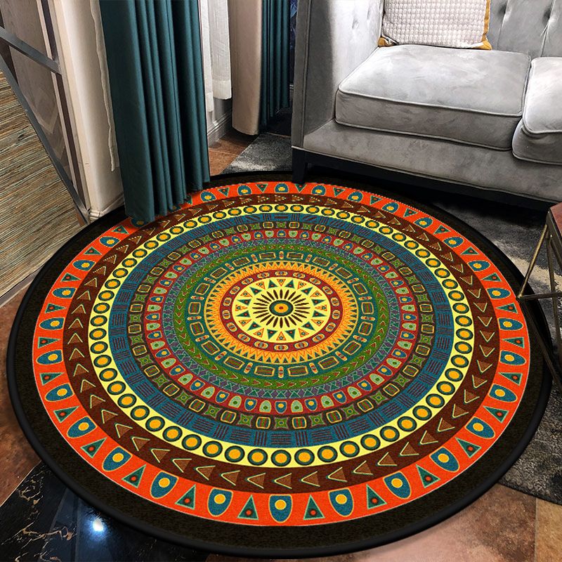 Multi Colored Moroccan Area Rug Synthetics Seamless Geometric Shapes Rug 356 Carpet for Living Room