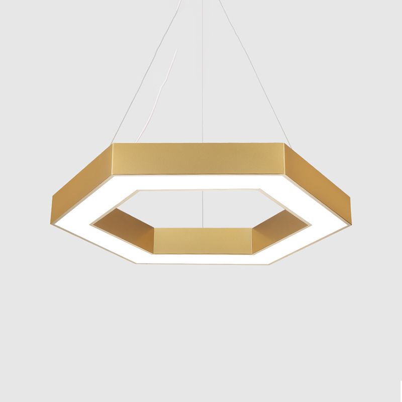 Lampes suspendues contemporaines en or luminaires d'éclairage pendentif en métal avec ombre acrylique