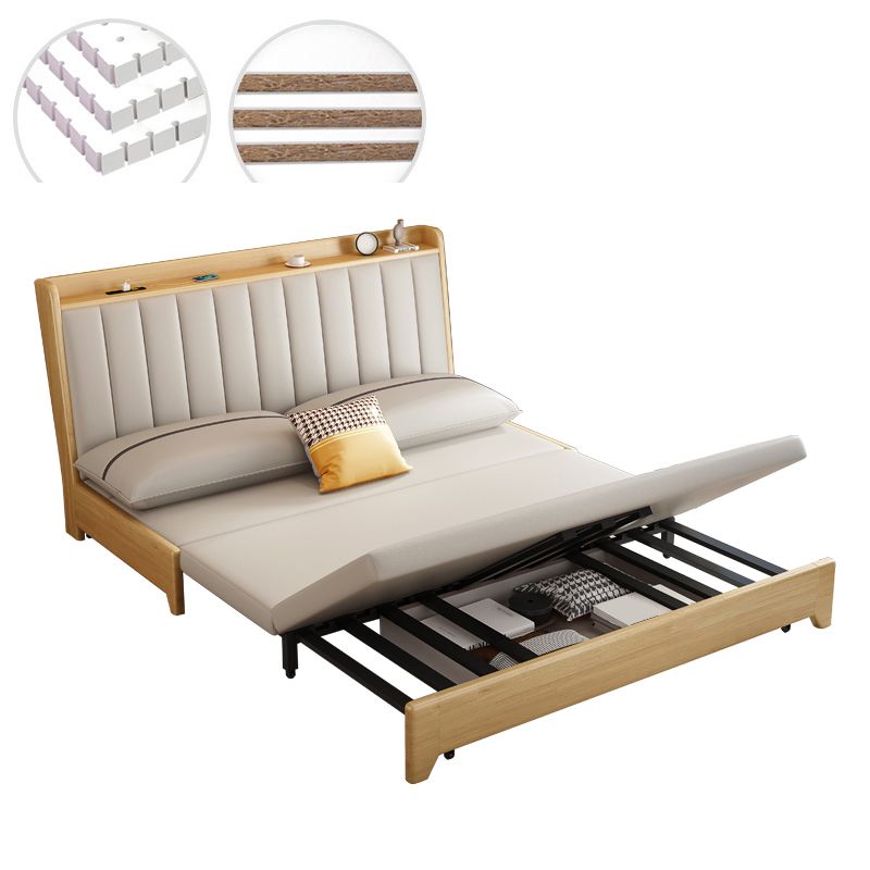 Wood Convertible Sofa Pillow Included Foldable Futon Sofa Bed