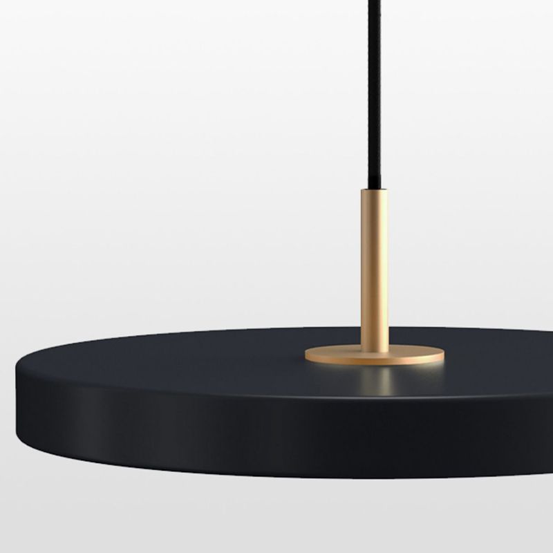 Éclairage suspendu de forme de cercle Métal de style moderne 1 lampe suspendue légère pour chambre à coucher