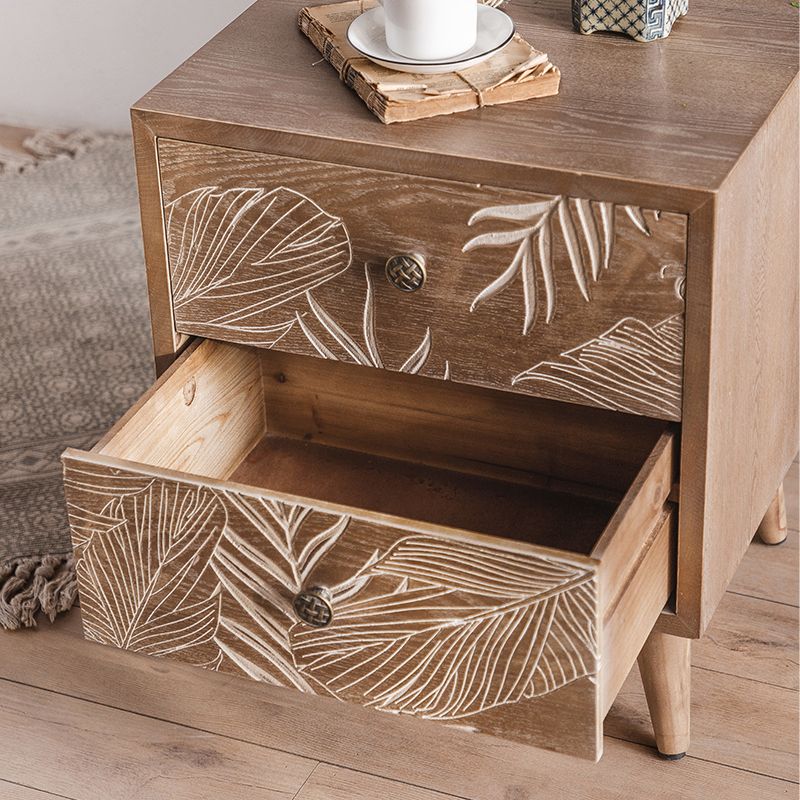 Brown Chest with Drawers , Distressed Wood Rectangle Cabinet