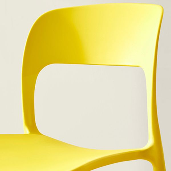 Sillas de comedor de plástico contemporáneas con respaldo abierto, silla lateral para uso en restaurantes