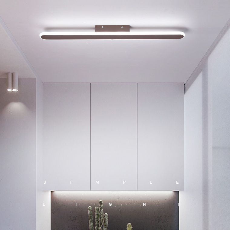 Koffieafwerking Barvormige inbouwlamp Minimalisme Metalen LED-plafondgemonteerd licht voor gang