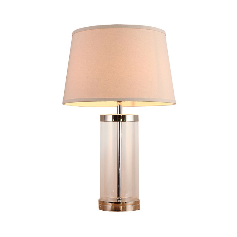 Verjüngter Drum Task Lighting zeitgenössischer Stoff 1 Kopflesebuch Licht in Weiß