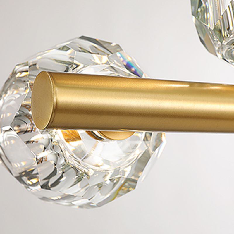 Globe Crystal Island Lighting Fixture Modern Elegant Ceiling Pendant Light for Dining Room