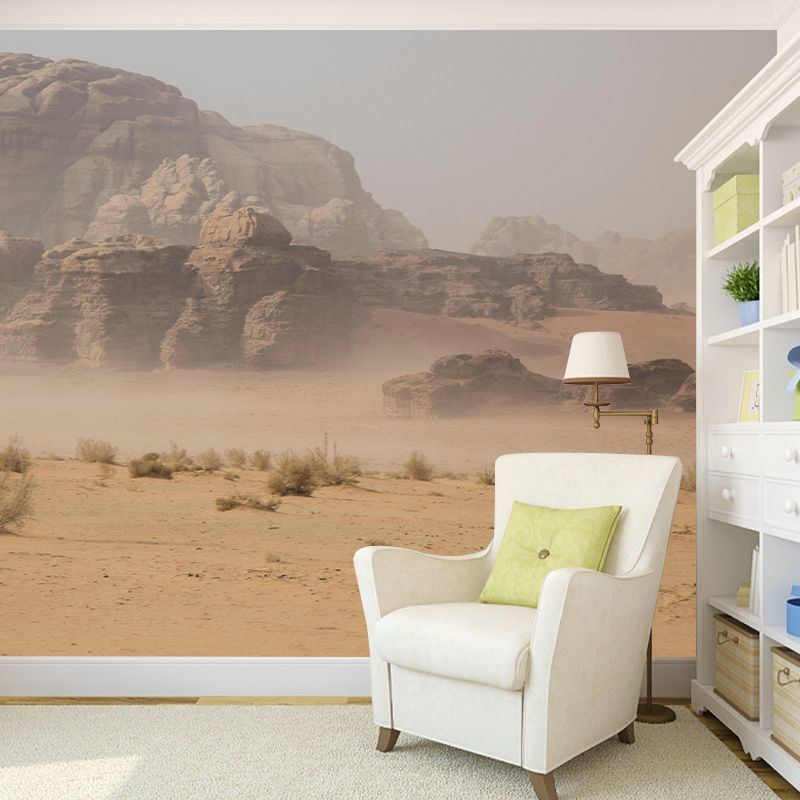 Desert Landscape Mural Wallpaper Modern Style Mildew Resistant for Decoration
