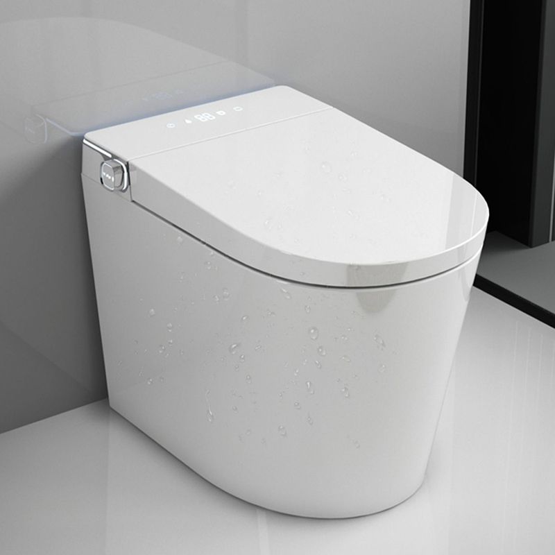 Simplicity Elongated All-in-One Bidet White Ceramic Smart Toilet Bidet with Heated Seat