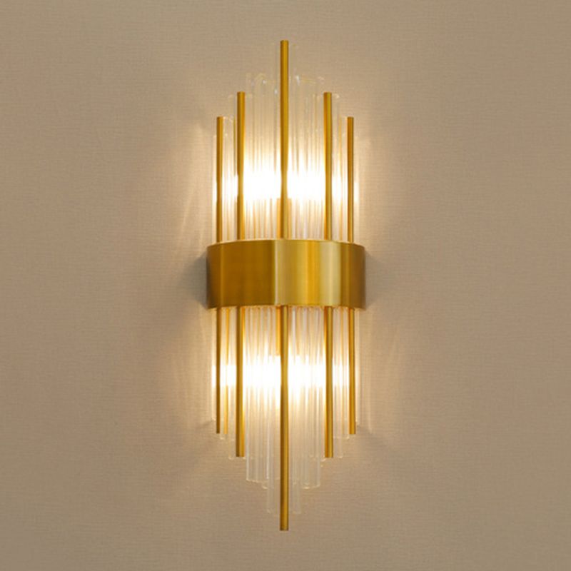 Modern Wall Sconce Light Simple Wall Light Fixture with Crystal Shade for Bedroom