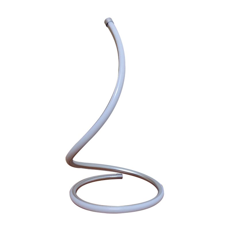 Curved Task Lighting Minimalist Acrylic LED Night Table Lamp in Gold/Silver, White/Warm Light