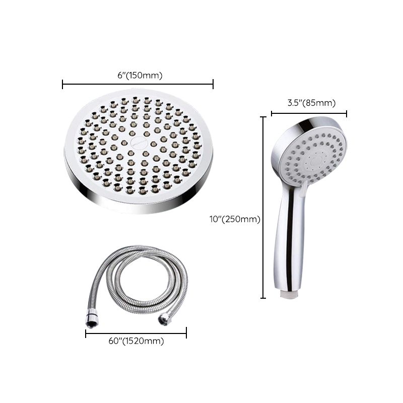 Traditional Shower Head Plain Metal Round Handheld Shower Head