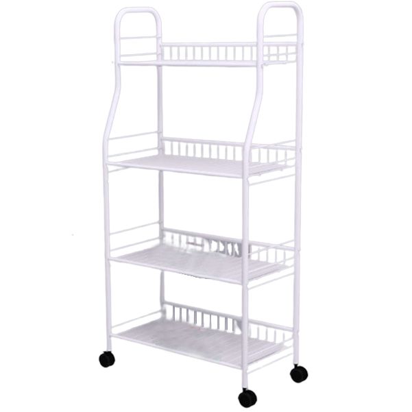 Contemporary Open Back Bookcase Metal Standard Bookshelf with Shelves