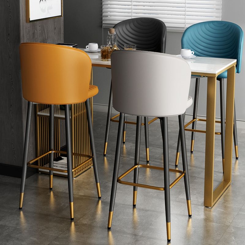 Modern Style Rotatable Barstool Pu Leather Counter Bar Stool with Metal Legs