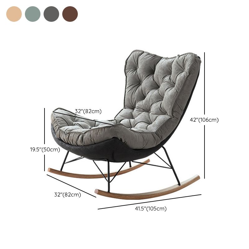 Contemporary Single Sofa Rocking Chair Lazy Rocking Chair for Living Room and Bedroom