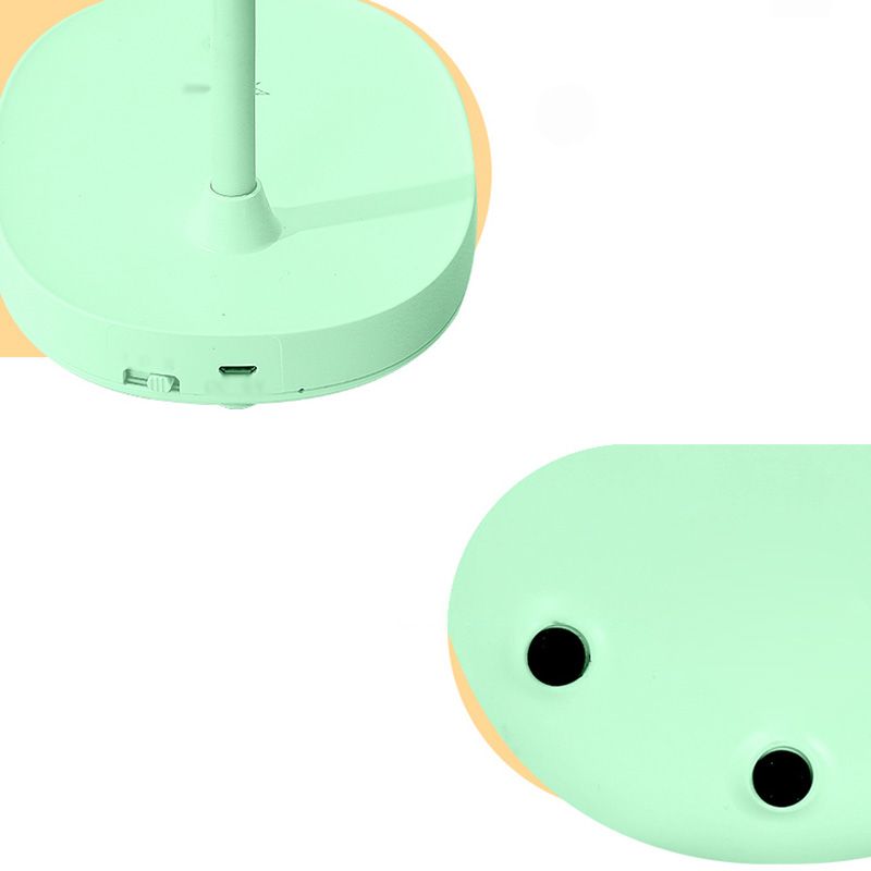 Lámpara de estudio de tono de cúpula alargada Macaron Plástica para niños Ligera de mesa LED