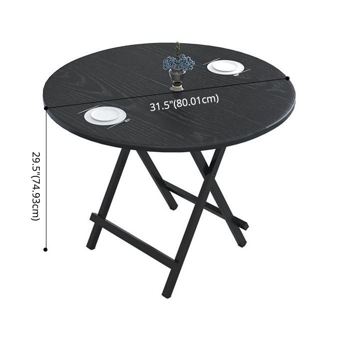 Contemporary Style Traditional Height Dining Set with Folding Table and Chairs