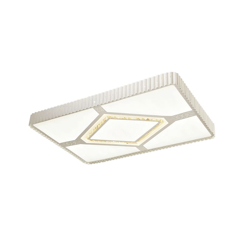 Cuboid Crystal Ceiling Flush Mount Simple LED Flush Lamp with Cylinder/Rectangle/Rhombus Pattern