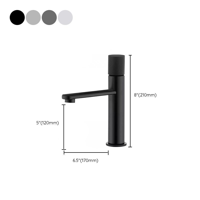 Knob Handle Square Faucet Brass Deck Mounted Bathroom Sink Faucet